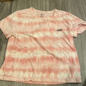 pink tie dye vans tshirt